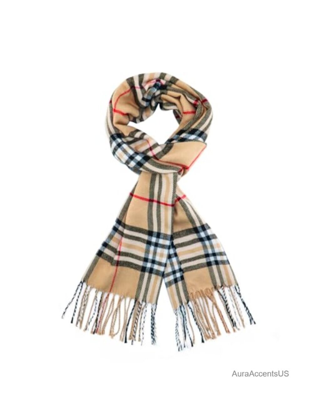 Soft Warm Plaid Scarf Viscose Acrylic Classic Tartan Checkered Neck Scarf